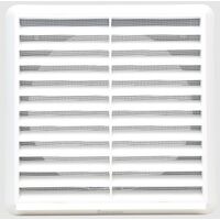Plastic Fixed Louvre Grille 125mm Dia | UV Resistant PVC | Flywire Included | Black | by Fantech
