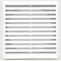 Plastic Fixed Louvre Grille 150mm Dia | UV Resistant PVC | Flywire Mesh | Black | by Fantech