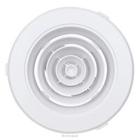 Internal Plaster Mount Ceiling Grille | 250mm Diameter | Adjustable Air Valve | Durable ABS White | by Fantech