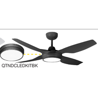 Quinton DC Ceiling Fan Dimmable Light Kit | 4 Blade Design | Low Noise Operation | Tri-Colour LED | by Fantech
