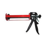Manual Pressure Double Cartridge Gun | Heavy Duty | 20:1 Thrust Ratio | Black and Red | @Each of 1 | by Wurth