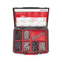 Plastic Multi Purpose Anchor SHARK Pro | 355 Pieces Assortment | Includes Screws & Drill Bits | Expands in Solid Materials | by Wurth