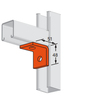 Angle Bracket 2 Hole 90Â°, 48x51mm HDG