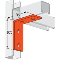 Angle Bracket 4 Hole 90Â°, 90x105mm HDG