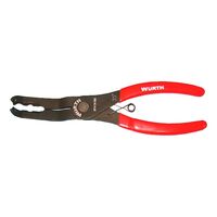 Body Clip Removal Pliers | 80° Angled Design | Fine Front Teeth & Centre Locking Pin | by Wurth