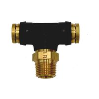 Push In DOT T Connector | NPT Male Thread | Quick Push-In Fitting | 3/8 Inch | @Pack of 5 | by Wurth