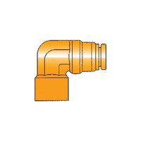 Push-in Connector 90° NPTF Female Thread | Brass Construction | Easy Installation | Pack of 5 | by Wurth