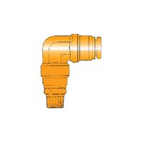 Angle Connector NPTF Male Thread 90 Degree Elbow | 3/8" Tube to 1/4" NPTF | Leak-Free Design | Pack of 5 | by Wurth