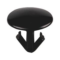 Plastic Rivet Opened Without Pin | Quick Push-In Installation | Black Color | @Pack of 25 | by Wurth