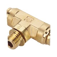 Tee-piece Through Coupling NPTF Male Thread | Durable Metal | Leak-Proof Connections | @Pack of 5 | by Wurth