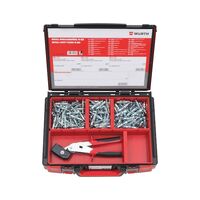 Metal Cavity Anchor W MH Assortment | 201 Pieces | Includes Hand Assembly Pliers | by Wurth