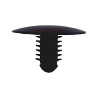 Pine Tree Clip with Large Gradation | Easy Press-In Installation | Black Plastic | @Pack of 25 | by Wurth