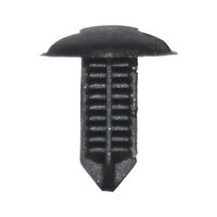 Fir Tree Clip | Small Gradation & Narrow Shape | Easy Press-In Installation | Black Plastic | @Pack of 25 | by Wurth