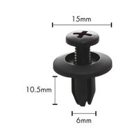 Screw Rivet with Slit | Adjustable Installation | Easy Removal | @Pack of 25 | by Wurth