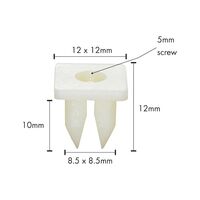Expanding Nut Rounded from Below | Compatible with ST Screws | Durable Metal | 25 Pieces | by Wurth