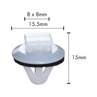 Interior Trim Clip | Special Design for Secure Fastening | Pack of 25 | by Wurth