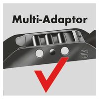 Standard Car Windscreen Wiper | 450mm Length | Robust Metal Bar System | Pre-Assembled Multi-Adapter | by Wurth