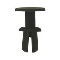 Plastic Expanding Rivet with Cap | Quick Fastening | High Retention Force | Black | @Pack of 25 | by Wurth