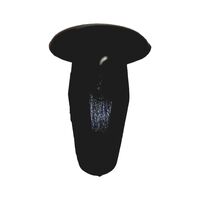 Plastic Rivet Closed Without Pin | 10mm Head Diameter | Quick Installation | Black Color | @Pack of 25 | by Wurth
