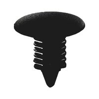 Pine Tree Clip with Large Gradation | Quick Press-In Installation | Universal Fit | Black | @Pack of 25 | by Wurth