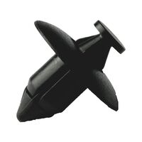 Push-in Rivet with Cap | High Strength & Quick Installation | Rounded Design | Black | @Pack of 25 | by Wurth