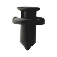 Push In Rivet with Cap Tapered Body Clip | High Retention Force | Easy Installation | Black | @Pack of 25 | by Wurth