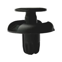 Push-in Rivet with Cap | High Strength & Quick Installation | Rounded Design | Black Plastic | @Pack of 25 | by Wurth