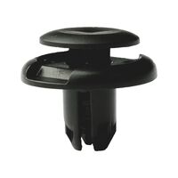 Push-in Rivet with Cap | High Strength & Quick Installation | Rounded Design | Black | @Pack of 25 | by Wurth