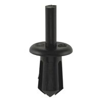 Plastic Expanding Rivet | Multiple Slits for Secure Expansion | Black Polyoxymethylene | @Pack of 25 | by Wurth