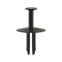 Plastic Expanding Rivet with Cap | Quick Fastening | High Retention Force | Black | @Pack of 50 | by Wurth
