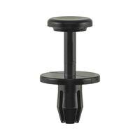 Plastic Expanding Rivet with Cap | Quick Fastening | High Retention Force | Black | @Pack of 50 | by Wurth