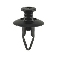 Screw Rivet Tapers Downwards | Adjustable Installation | Black Polyamide | @Pack of 25 | by Wurth