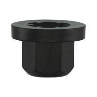 Plastic Hexagon Nut | Durable PA 6 Material | Quick Mounting | Black Color | @Pack of 25 | by Wurth