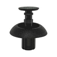 Plastic Expanding Rivet with Cap | Quick Fastening | High Retention Force | Black | @Pack of 25 | by Wurth