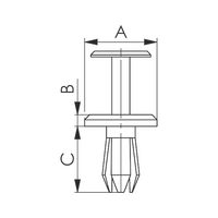 Plastic Expanding Rivet with Cap | Quick Fastening | High Retention Force | Black | @Pack of 10 | by Wurth