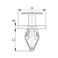 Plastic Expanding Rivet MP Bodyclip Holden VT | Quick Fastening Solution | Special Design for Secure Hold | Black | @Pack of 10 | by Wurth