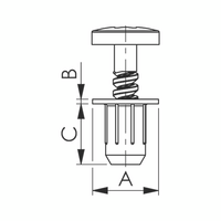 Screw Rivet with Slit | Adjustable Installation | Easy Removal | @Pack of 25 | by Wurth