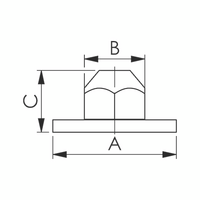 Plastic Hexagon Nut | M5 Compatible | Fibre Glass Reinforced | Black | @Pack of 10 | by Wurth