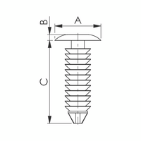Fir Tree Clip | Quick Press-In Installation | Tight Fit | @Pack of 25 | by Wurth