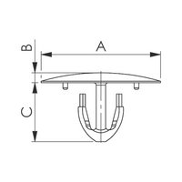 Trim Clip with Special Design | Effective Hole Covering | @Pack of 25 | by Wurth