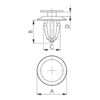 Interior Trim Clip | Yellow Polyoxymethylene | Universal Fit | @Pack of 10 | by Wurth