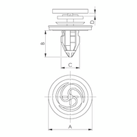 Interior Trim Clip | Special Design for Secure Fastening | Pack of 25 | by Wurth