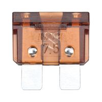 Flat Blade Fuse ATO ISO 8820-3 | 7.5A Max Current | Tin Plated Contact | Ochre Brown | @Pack of 10 | by Wurth