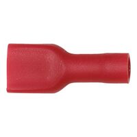 Crimp Cable Lug Push Connector | Fully Insulated PVC | Tin-Plated Brass | Red Color | @Pack of 50 | by Wurth