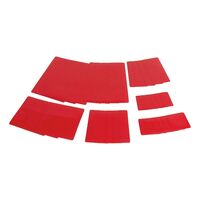 Tarpaulin Repair System Patch Set | 32 Self-Adhesive Pieces | UV-Resistant & High Bonding Strength | Flame Red | by Wurth