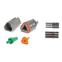 Deutsch DT Series 3 Pin Connector Kit | Complete Connection Set | Ideal for Automotive & Industrial Use | by Wurth