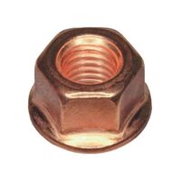 Exhaust Nut with Flange Steel M8 | High Strength | Copper Plated | @Pack of 10 | by Wurth