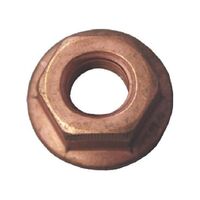 Exhaust Nut with Flange Steel 8 | Copper Plated | High Strength & Temperature Resistant | @Pack of 10 | by Wurth