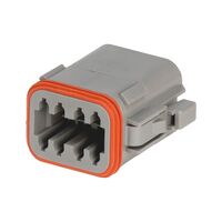 Socket Housing Deutsch DT Series | 8 Poles | IP67 Protection | Grey | @Each of 1 | by Wurth