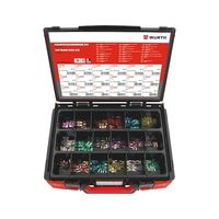 Flat Blade Fuse ATO Mini Assortment | 180 Pieces | 2A to 30A Ratings | Organized System Box | by Wurth